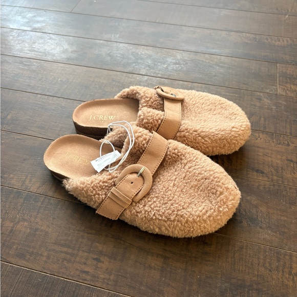 J Crew Sherpa Buckle clog slippers - Picture 4 of 13